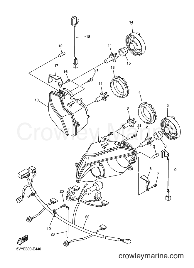 2006 Sport Bike YZF-R1 - YZF-R1 (5VYN) [010] - HEADLIGHT