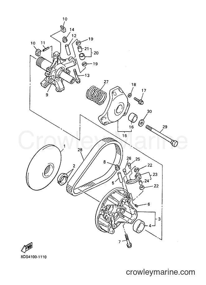 Yamaha Motors VX700 (8DS4) [020] - PRIMARY SHEAVE