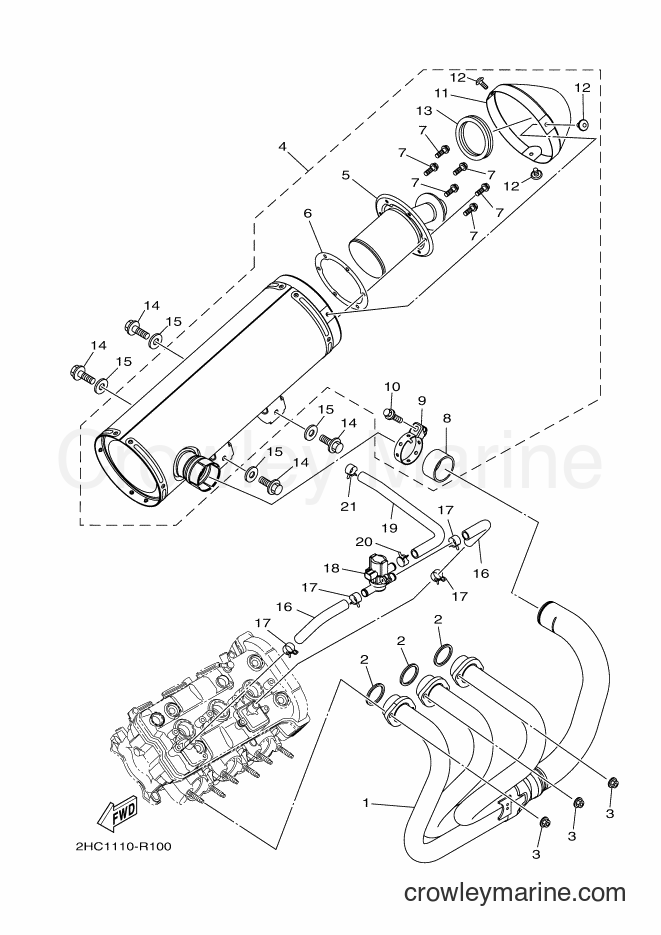 2016 ATV YXZ1000ES - YXZ1000ES (2HC8) [010] - EXHAUST