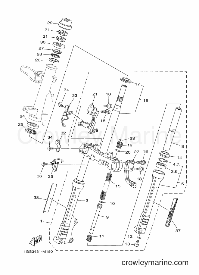 Yamaha Motors AF115FX (1GS3) [010] - STEERING