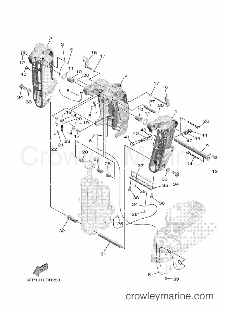 Yamaha Motors F90CETX (6FP1) [050] - BRACKET 1