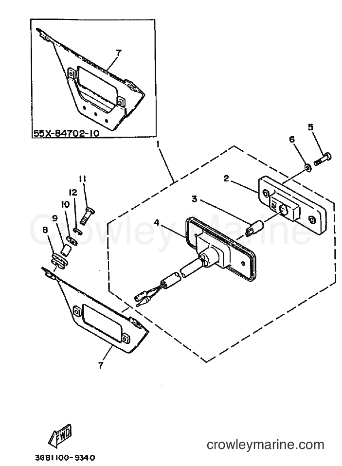 1989 ATV YFM100 - YFM100 (3GB1) [010] - TAILLIGHT