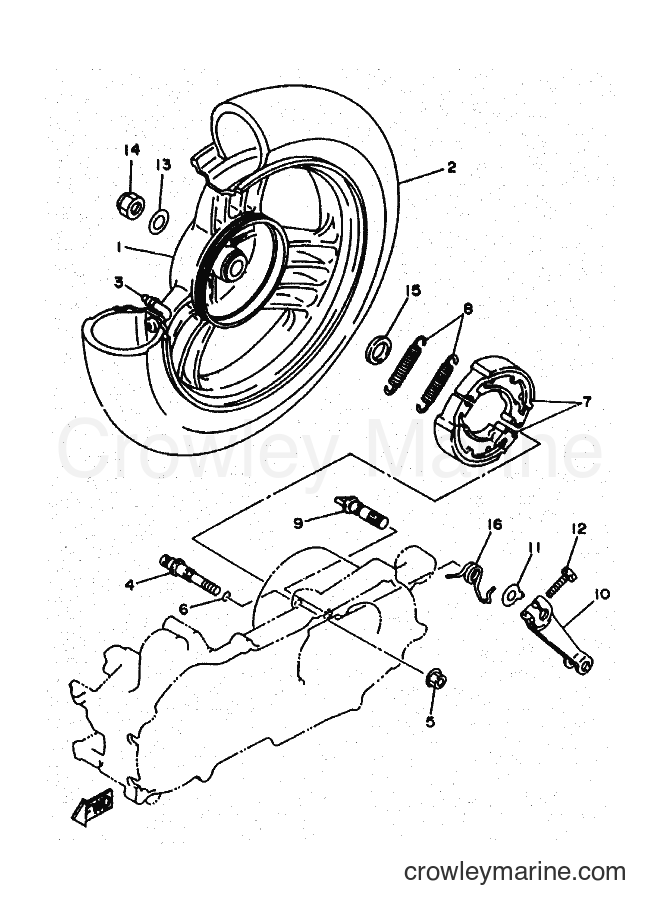 1996 Scooter YA50R - YA50R (4PC5) [010] - REAR WHEEL
