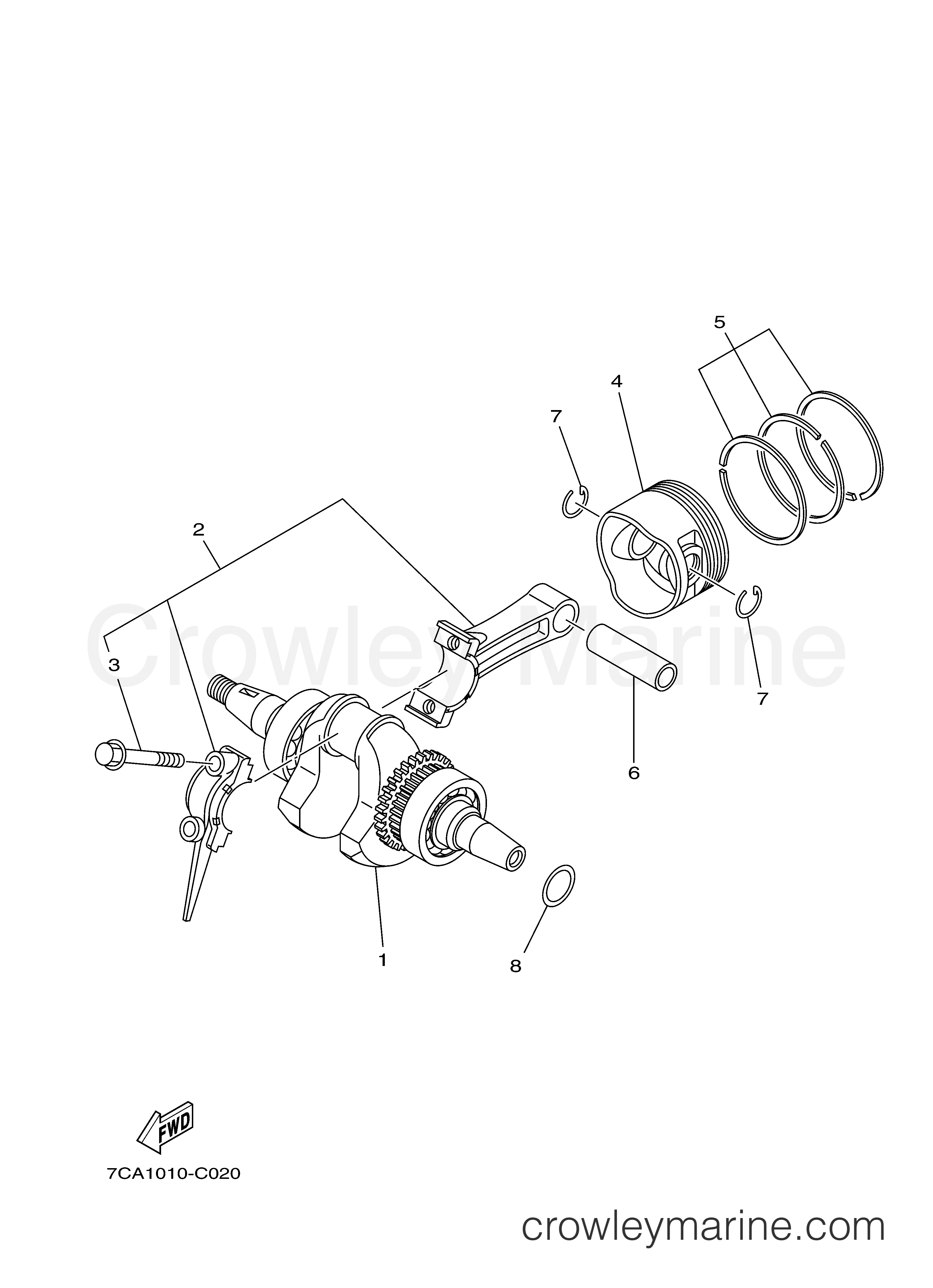 Yamaha Motors EF2600C - CRANKSHAFT PISTON