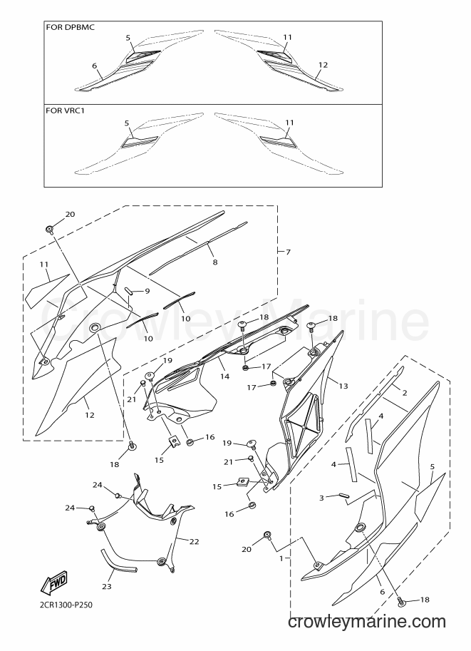 Yamaha Motors YZF-R1 (2CR1) [010] - SIDE COVER