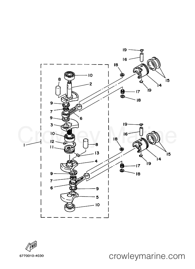 Yamaha Motors E8D (6770) [040] - CRANKSHAFT & PISTON