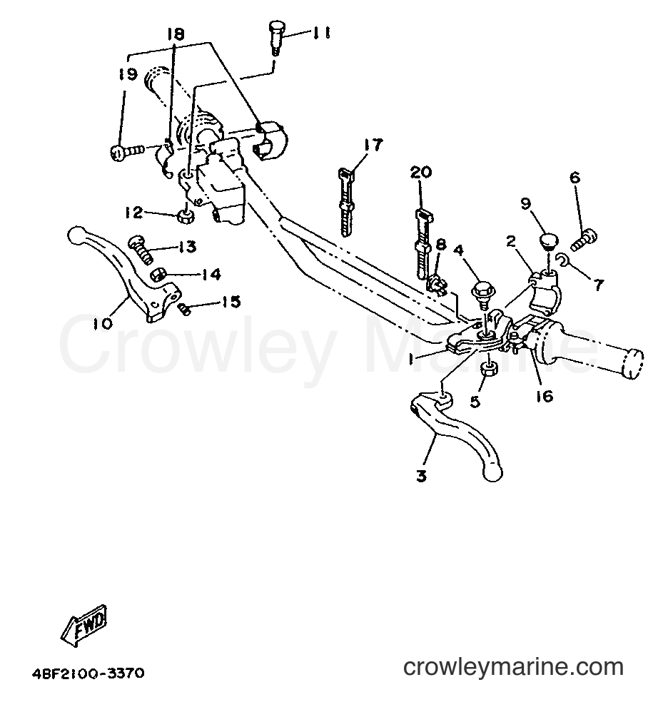 1993 Dirt Bike WR200R - WR200R (4BF2) [999] - HANDLE SWITCH & LEVER
