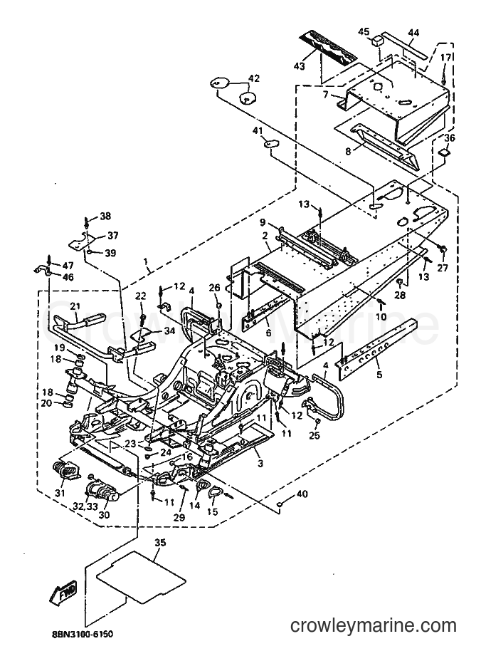 Yamaha Motors VX500ST (8BN3) [020] - FRAME
