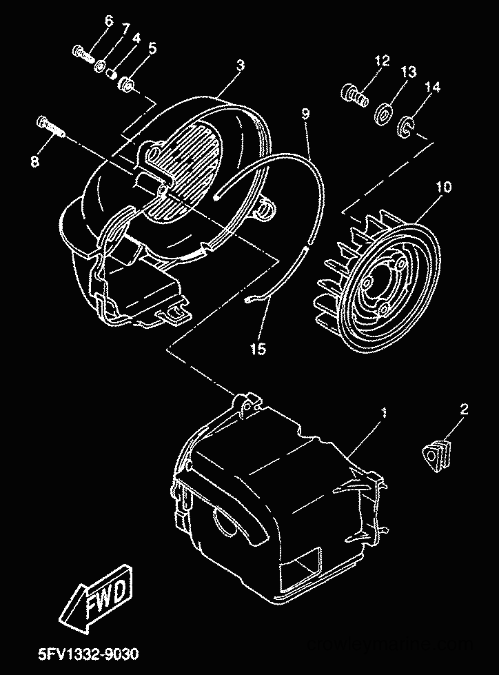 2000 Scooter YH50 - YH50 (5FV3) [010] - AIR SHROUD & FAN