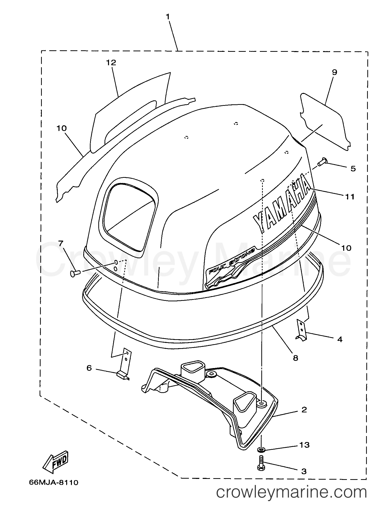 Yamaha Motors F15ESHX - TOP COWLING