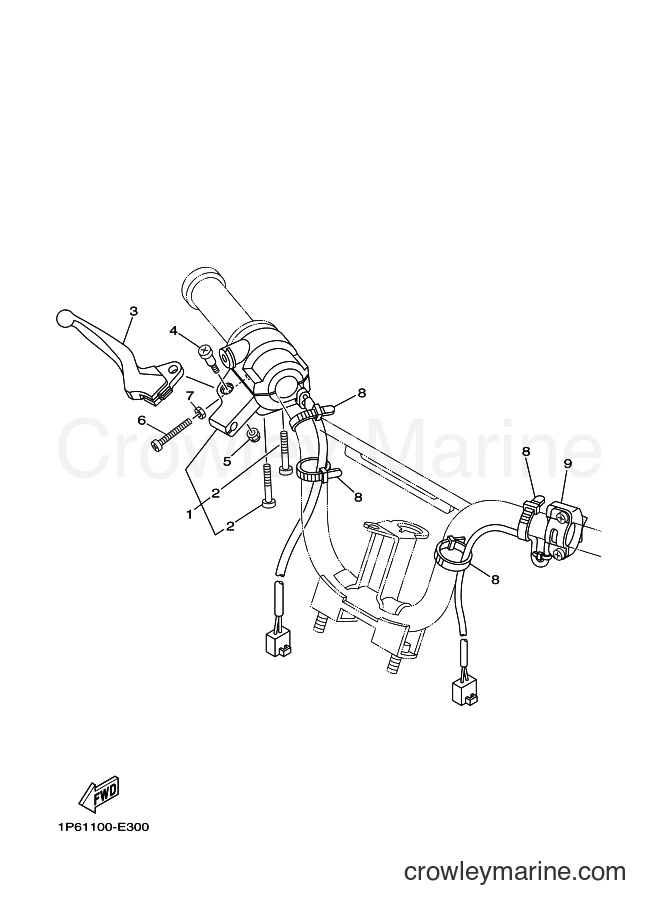 2007 Dirt Bike TT-R50E - TT-R50E (1P66) [010] - HANDLE SWITCH & LEVER