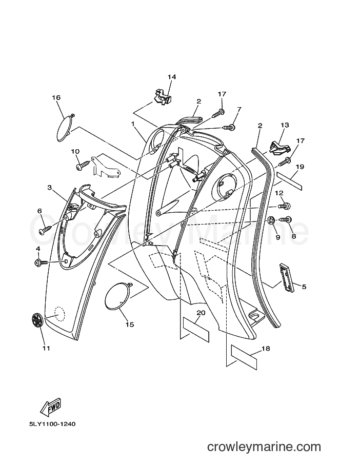 Yamaha Motors YJ50R (5PP2) [010] - LEG SHIELD