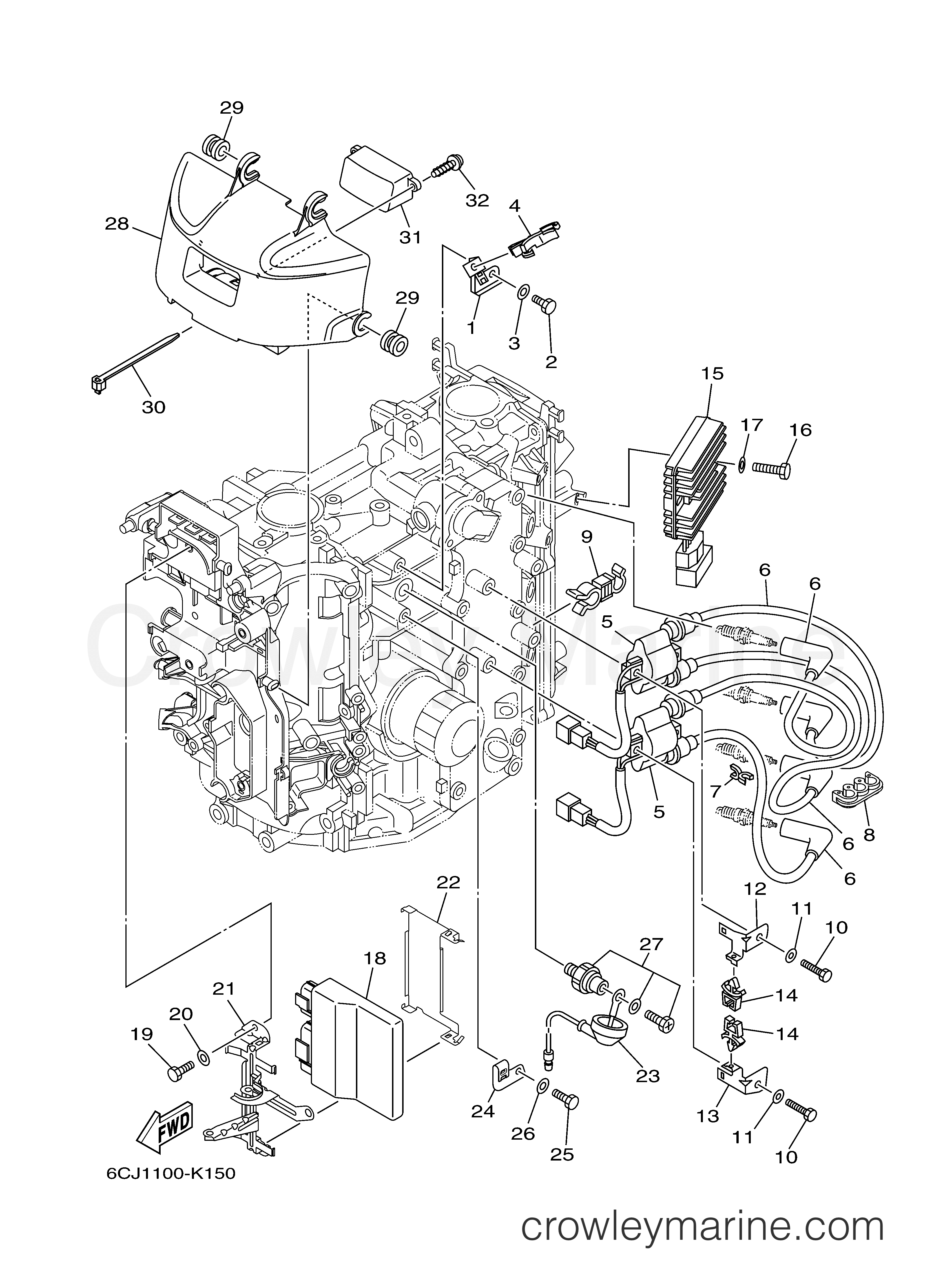 ELECTRICAL 1 2012 Outboard 70hp F70LA Crowley Marine