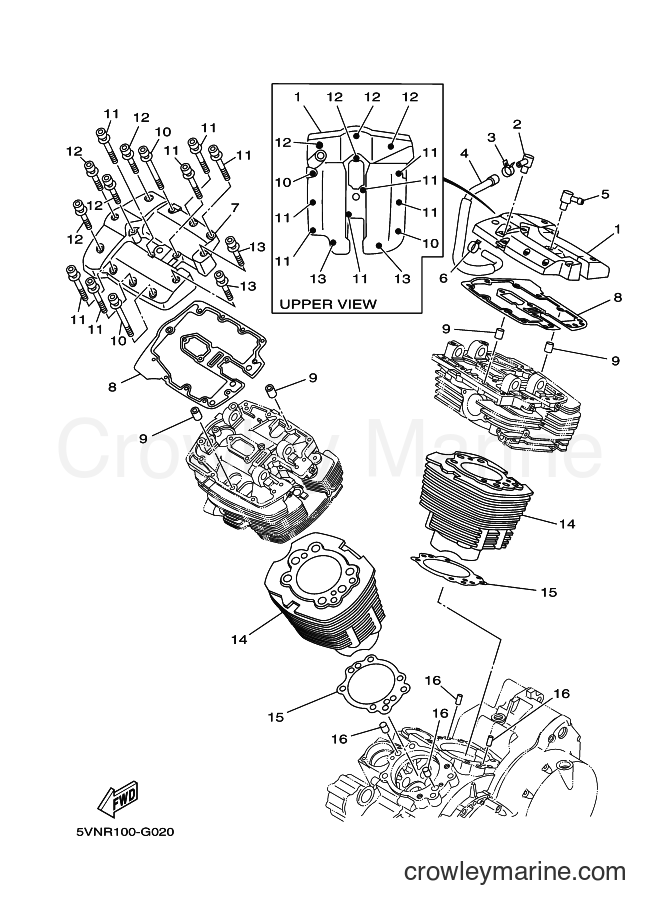 Yamaha Motors XV1700A (1BH3) [010] - CYLINDER