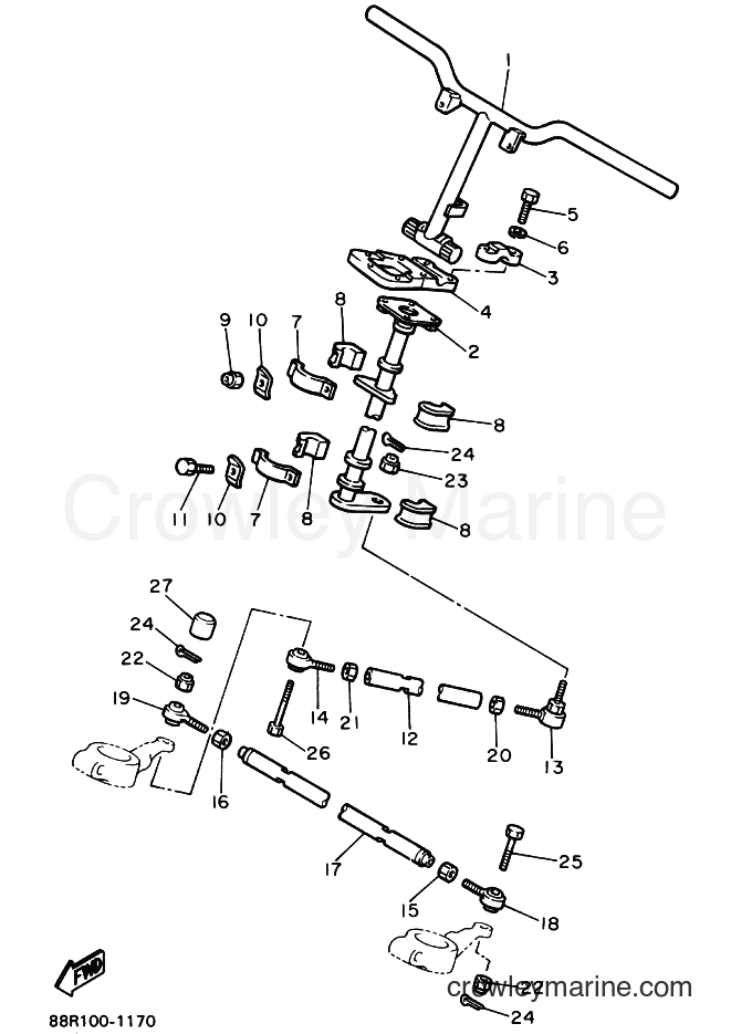 Yamaha Motors EX570E (89K1) [020] - STEERING