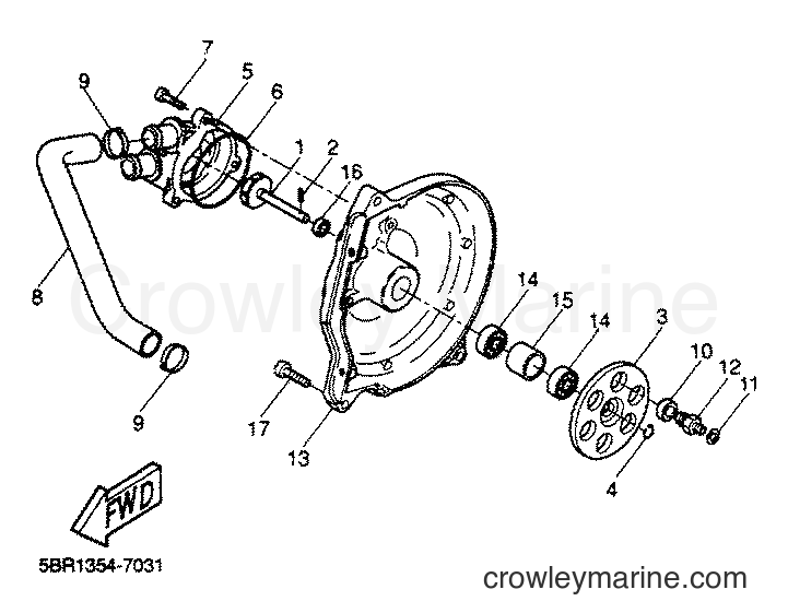 2001 Scooter YQ50 - YQ50 (5PU1) [020] - WATER PUMP