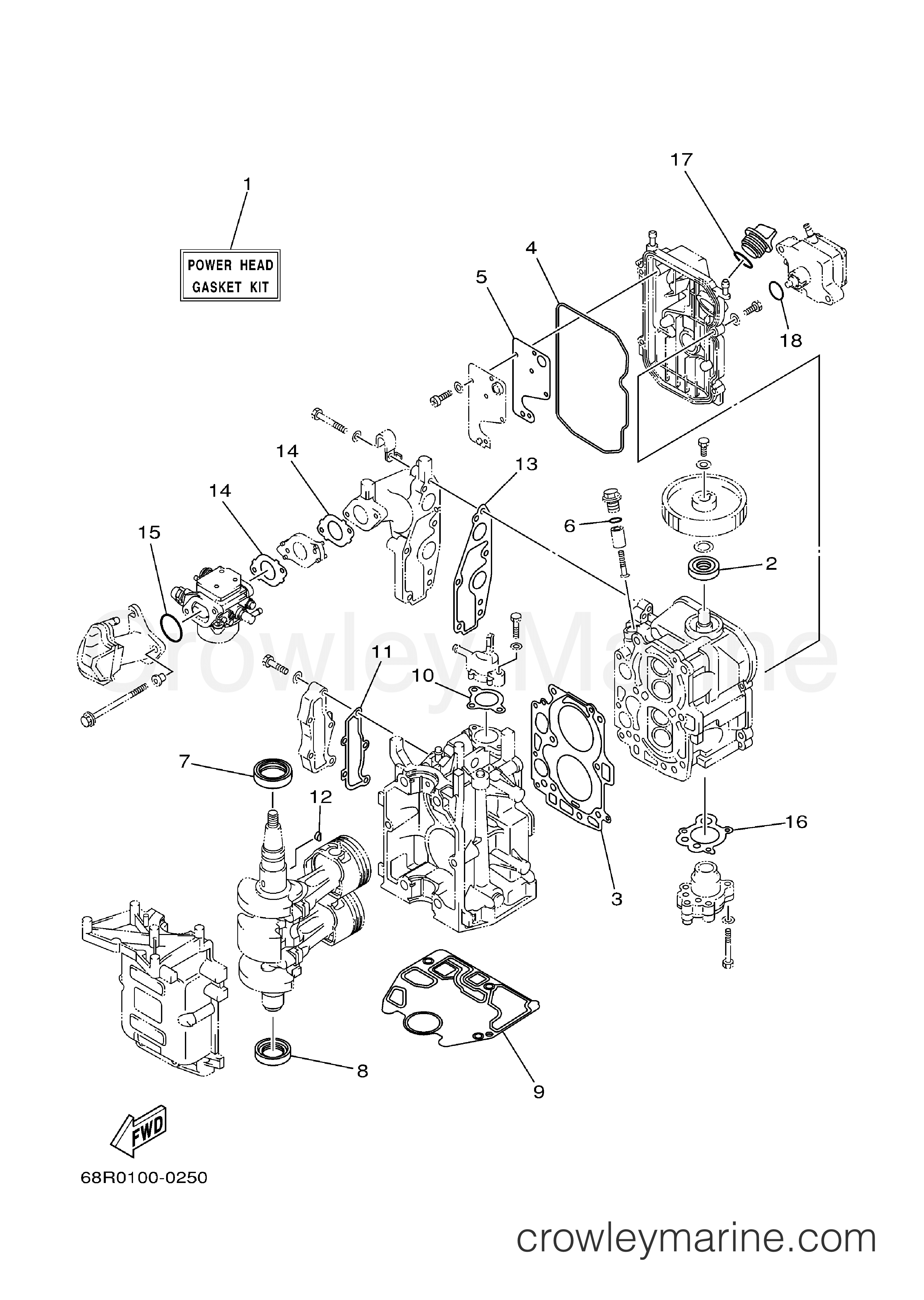 Yamaha Motors F6MLHB - REPAIR KIT 1