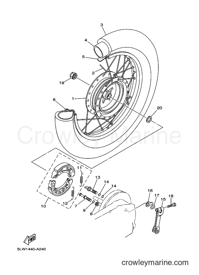 2003 Scooter AT115 - AT115 (5VD1) [010] - REAR WHEEL