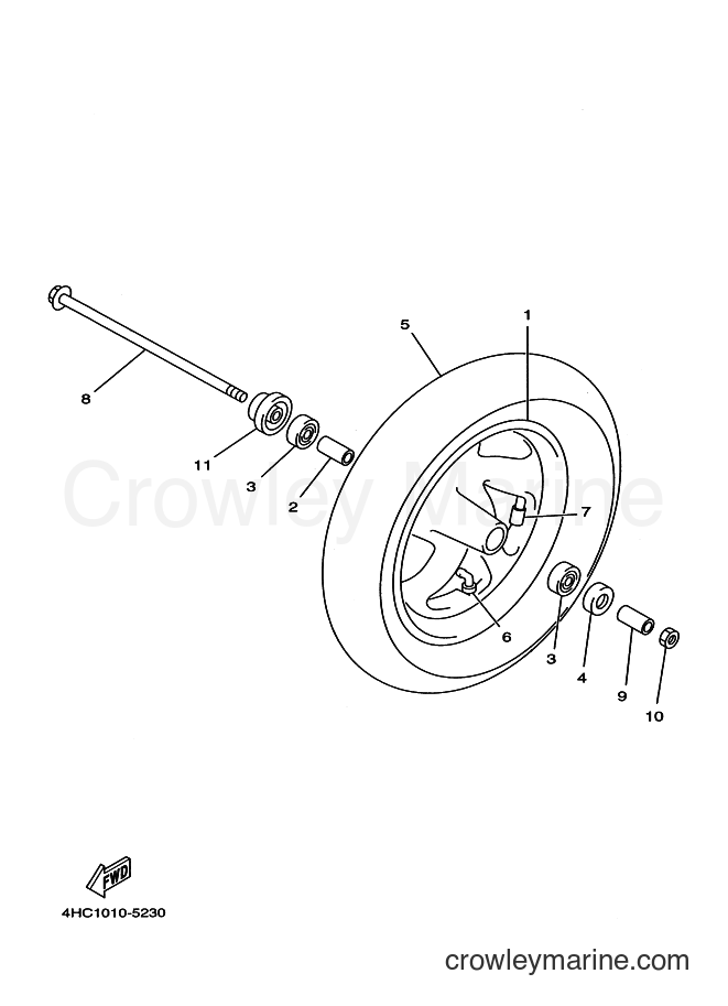 Yamaha Motors YP250 (4UC2) [030] - FRONT WHEEL