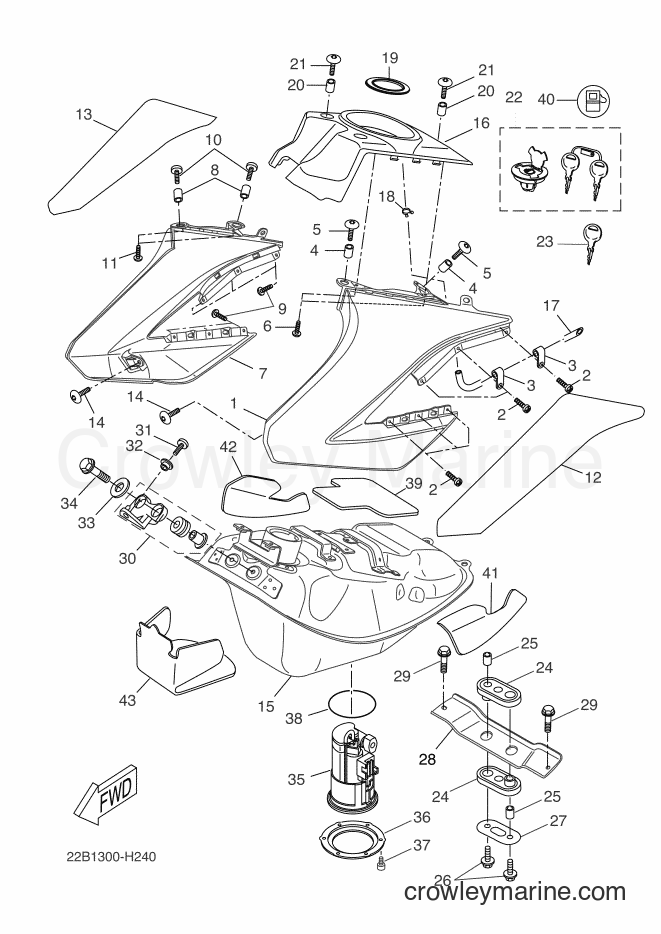 Yamaha Motors WR125R (22B1) [050] - FUEL TANK