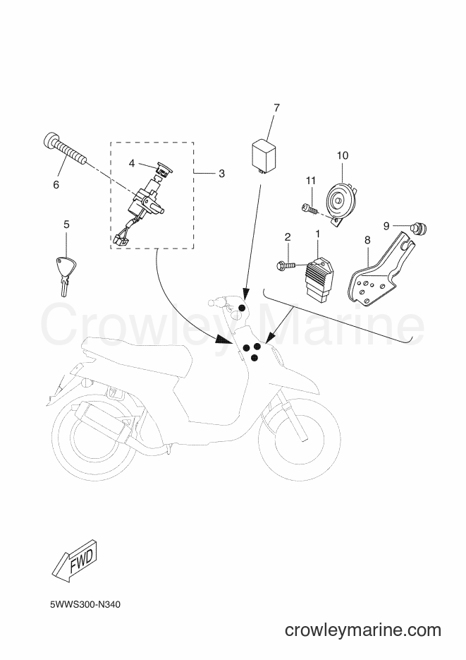 2014 Scooter CW50L - CW50L (2B6M) [020] - ELECTRICAL 1
