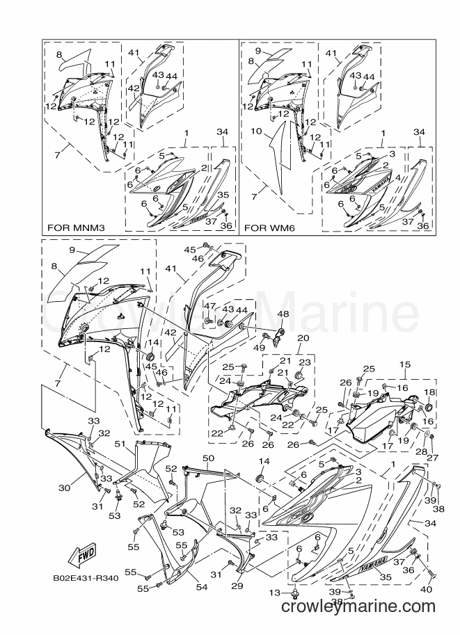 Yamaha Motors YZF-R3A (B02E) [010] - COWLING 1