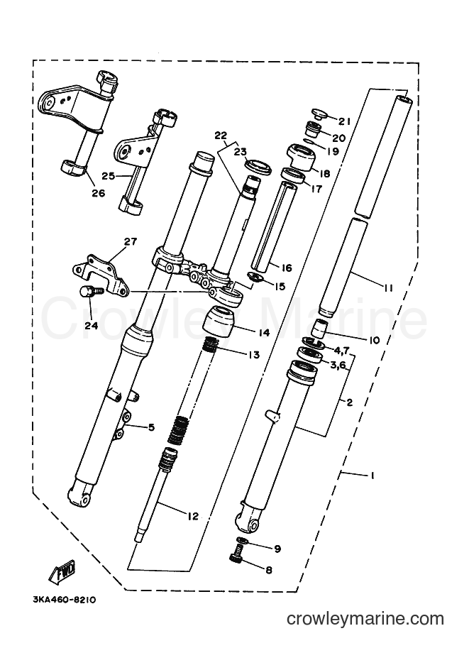 2001 Street Bike RX-K - RX-K (3KA9) [010] - FRONT FORK