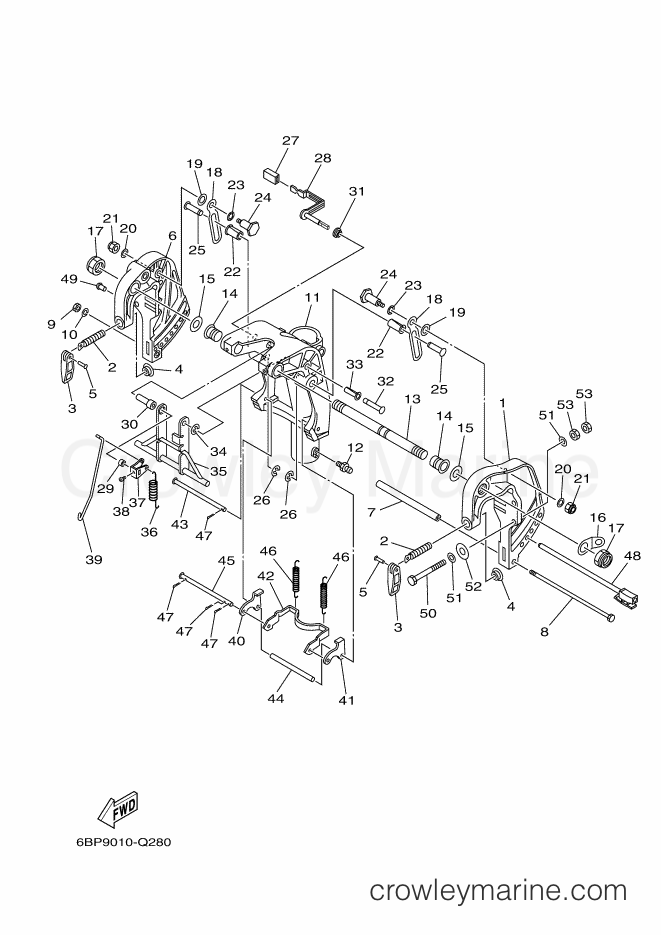 Yamaha Motors F25DE L (6BPA) [410] - BRACKET 2