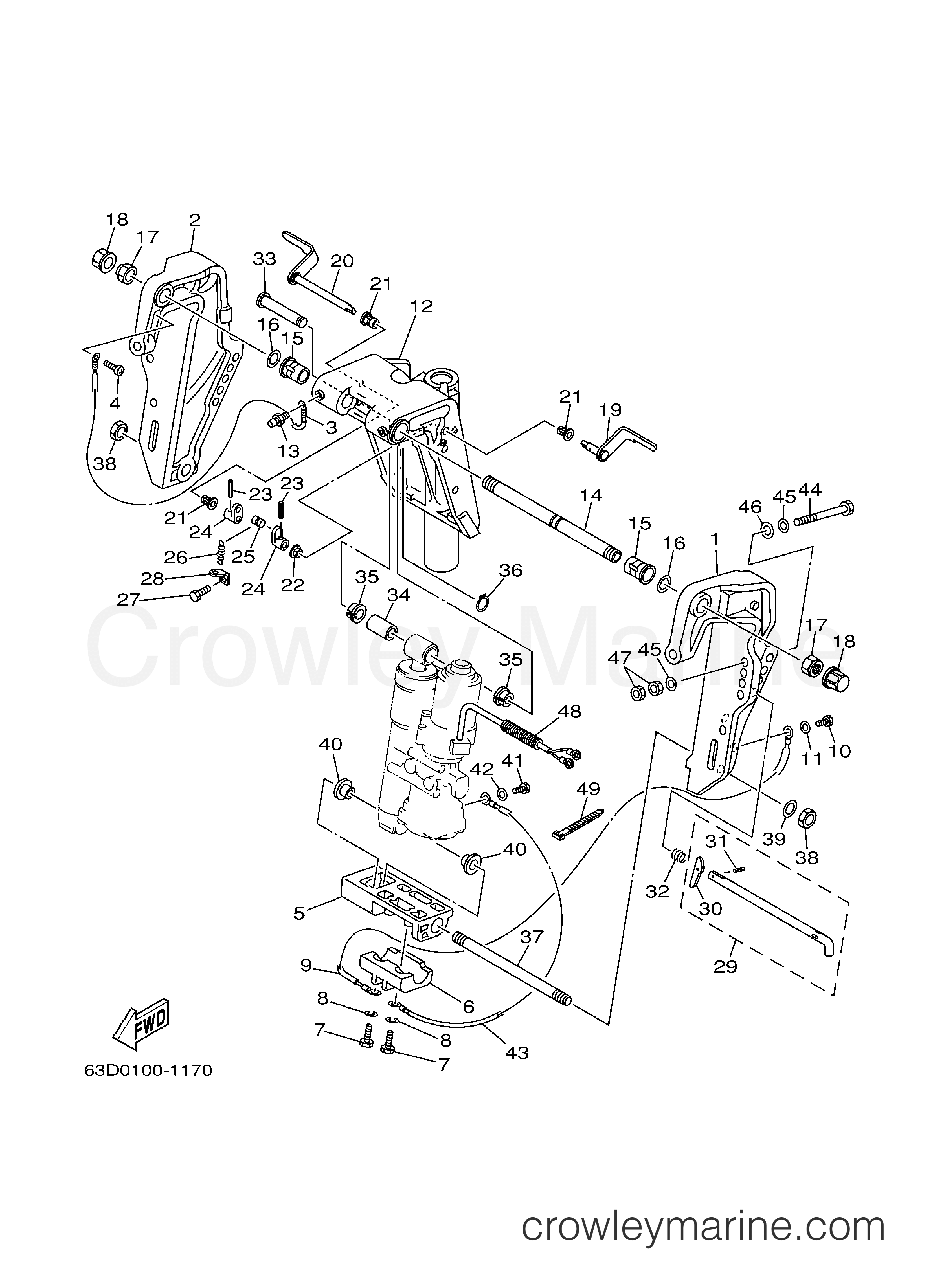 Yamaha Motors C40TLRZ - BRACKET 1