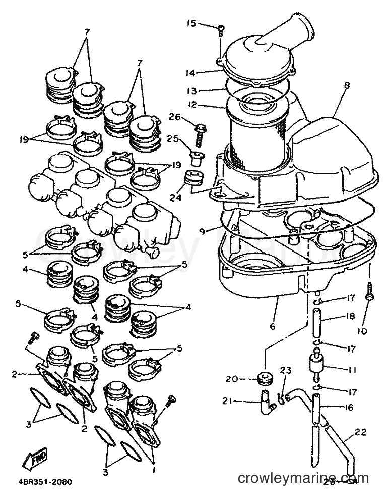 Yamaha Motors XJ600S (4DU3) [010] - INTAKE