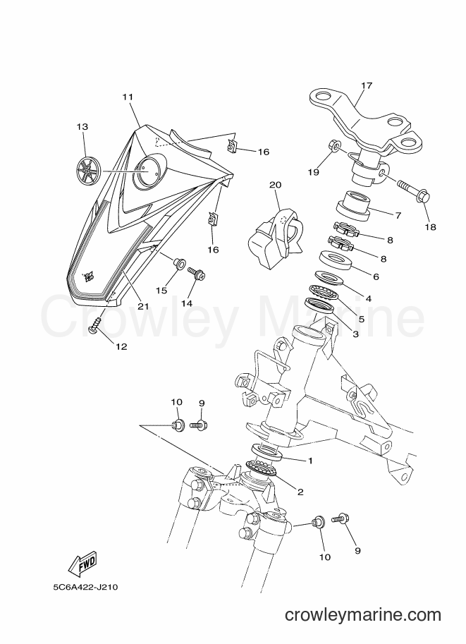 2010 Scooter T110LE - T110LE (5C6A) [010] - STEERING
