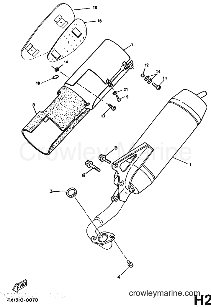 1995 Scooter YE50 - YE50 (4FW6) [999] - EXHAUST