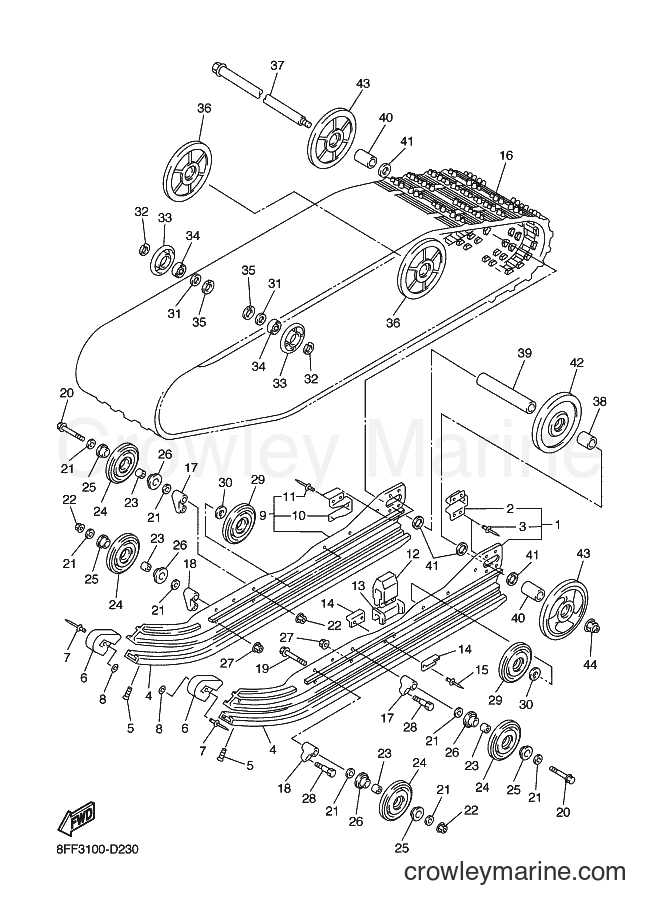 2005 Snowmobile SXV60VT - SXV60VT (8FD3) [020] - TRACK SUSPENSION 1