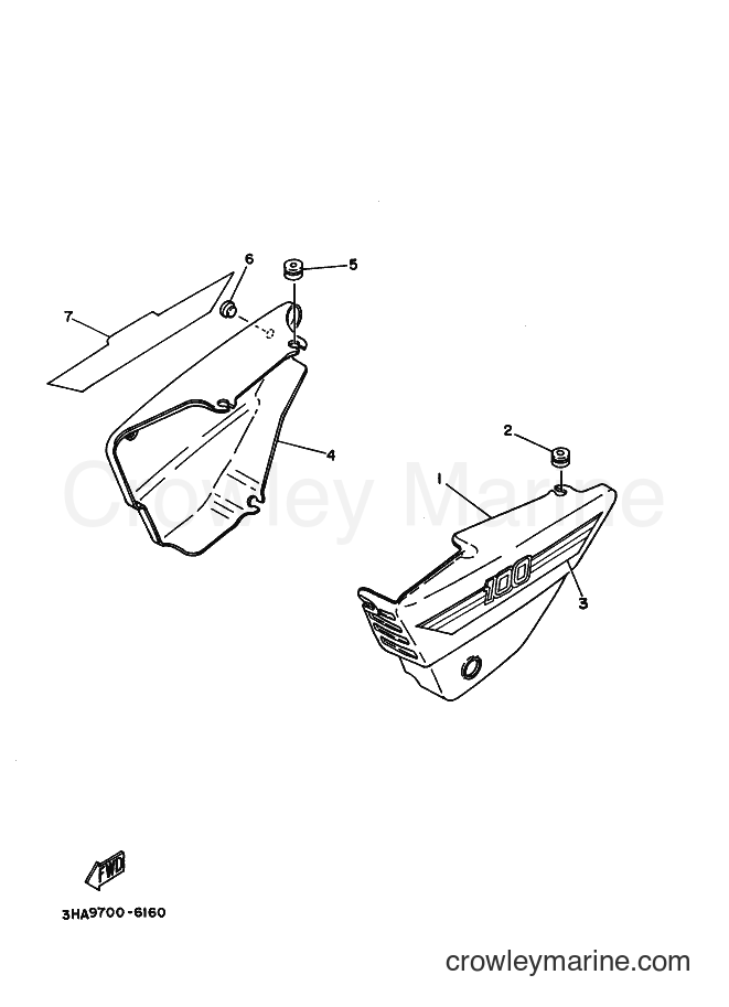 Yamaha Motors AG100F (5HS1) [010] - SIDE COVER