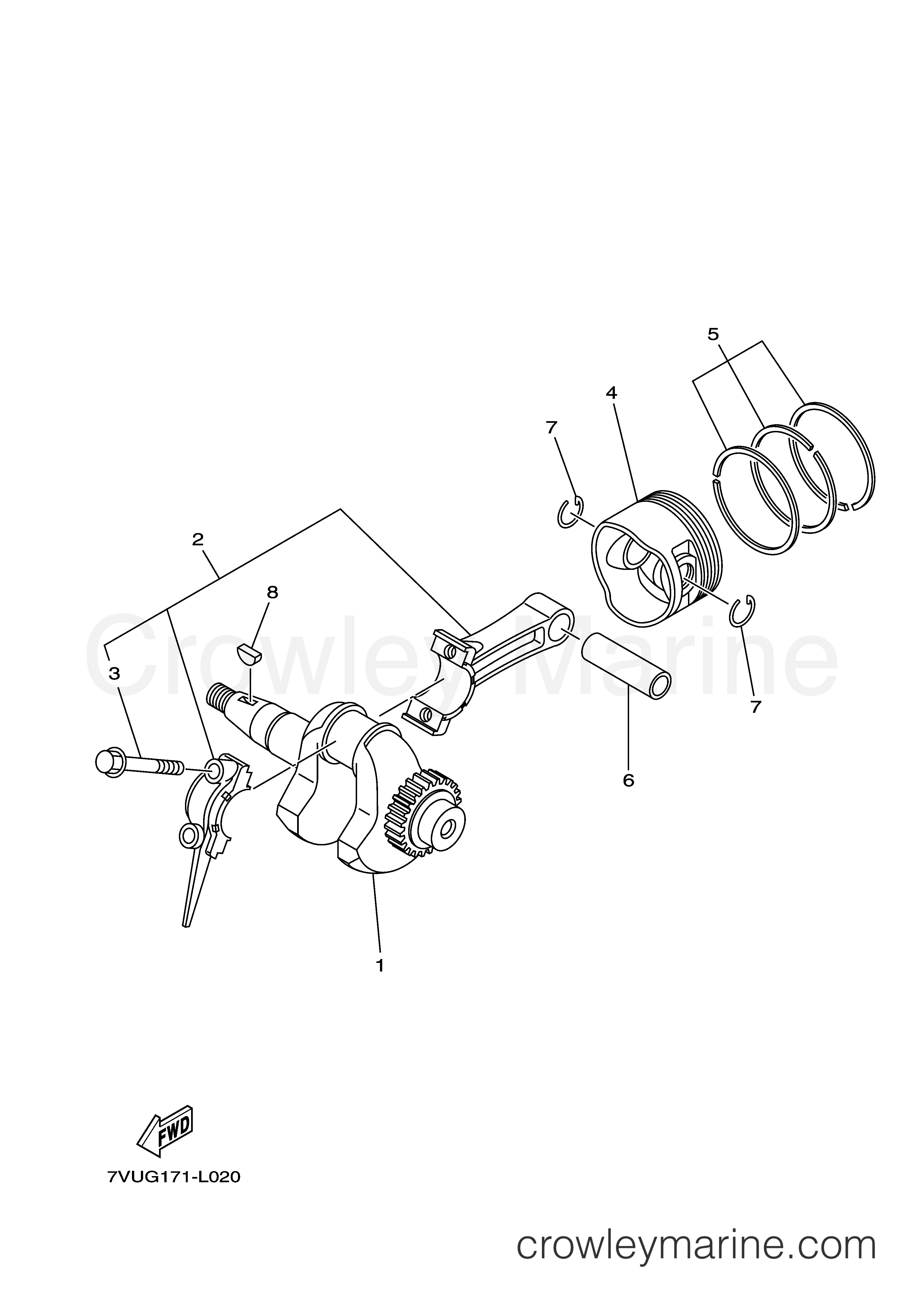 Yamaha Motors EF2800IK - CRANKSHAFT PISTON