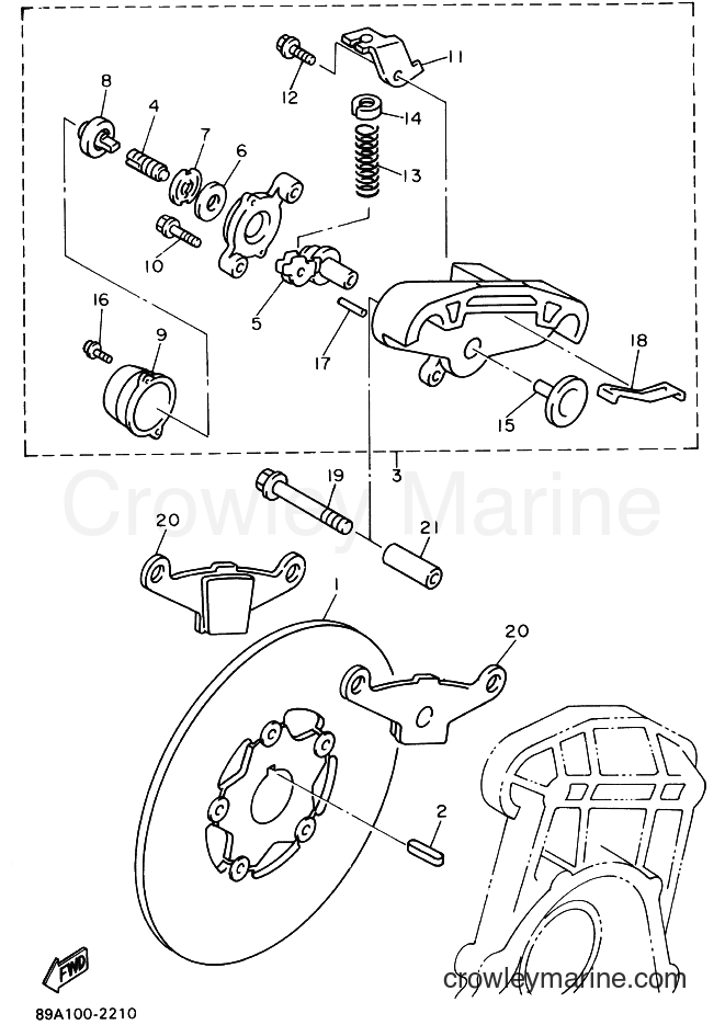 1994 Snowmobile VX750 - VX750 (8BW1) [040] - BRAKE