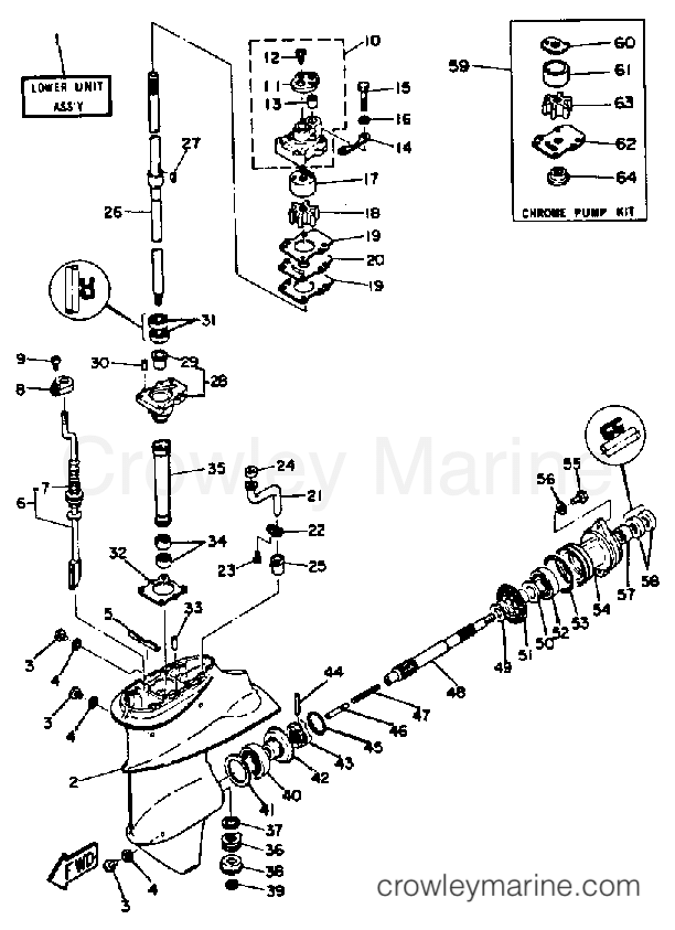 Yamaha Motors 15ELH - LOWER DRIVE 1