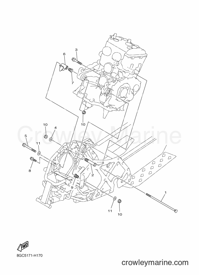 Yamaha Motors RPZ50GT (8GK5) [020] - ENGINE BRACKET
