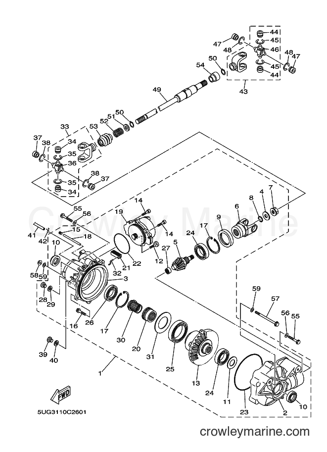 2005 ATV YXR660F - YXR660F (5UG5) [010] - FRONT DIFFERENTIAL