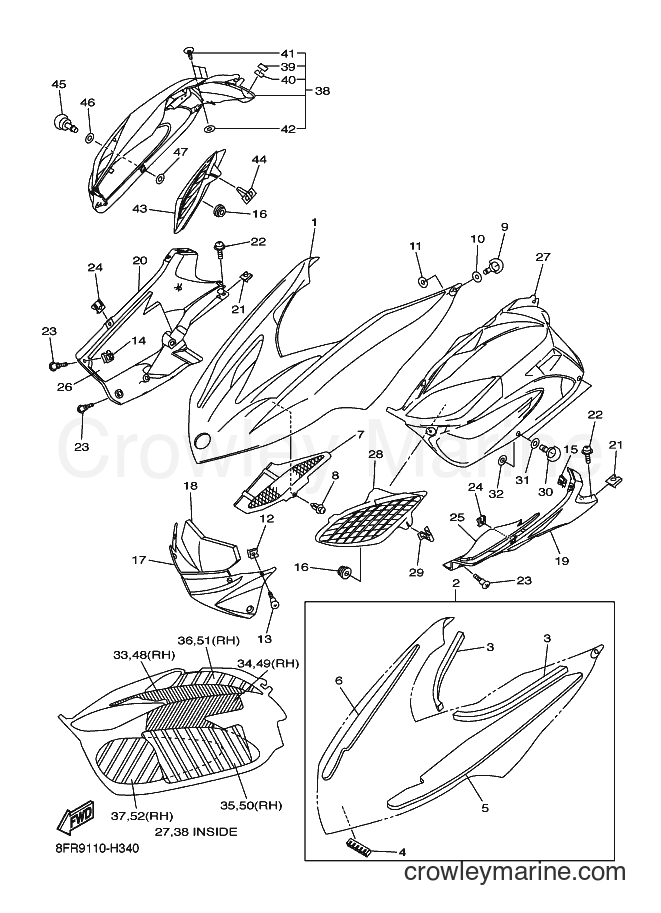 2009 Snowmobile RX10STGT - RX10STGT (8GV7) [020] - SHROUD