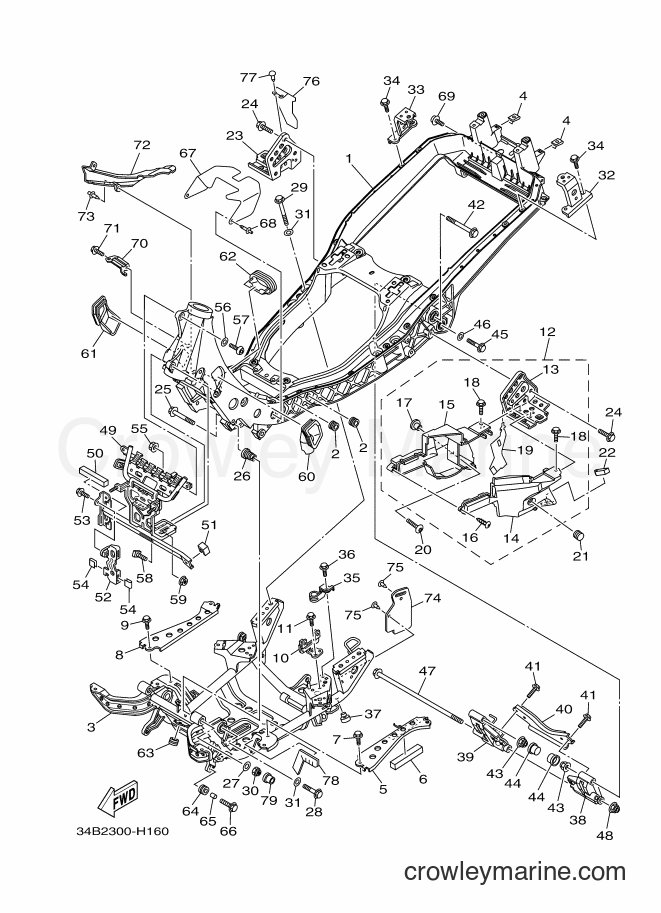 Yamaha Motors YP400 (34BD) [010] - FRAME