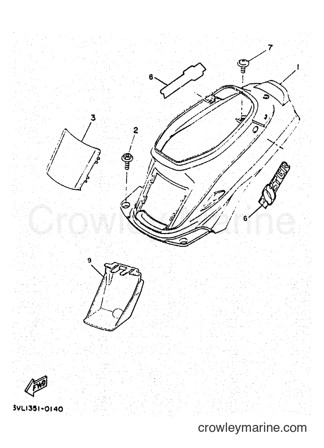 1994 Scooter CW50 - CW50 (4FG4) [010] - SIDE COVER