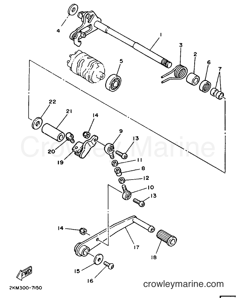 Yamaha Motors TZ250 (2KM) [999] - SHIFT SHAFT