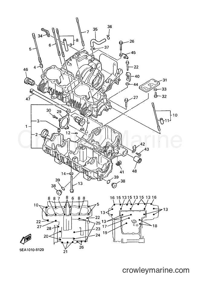 1999 Street Bike XJR1300 - XJR1300 (5EA3) [070] - CRANKCASE