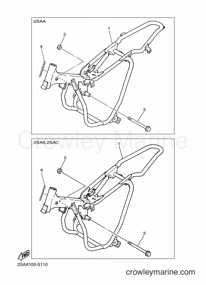 2017 Dirt Bike PW50 - PW50 (2SAA) [020] - FRAME
