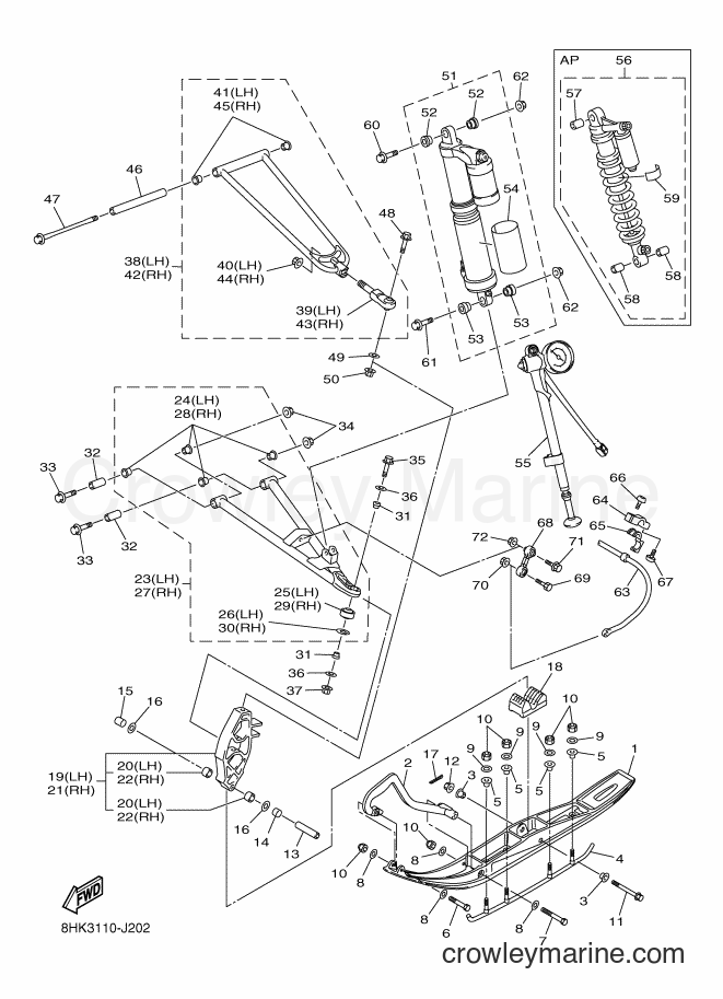 Yamaha Motors RFX10RSS (8HK3) [020] - SKI