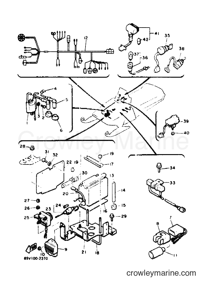 1992 Snowmobile VT480GT - VT480GT (89V1) [010] - ELECTRICAL 1