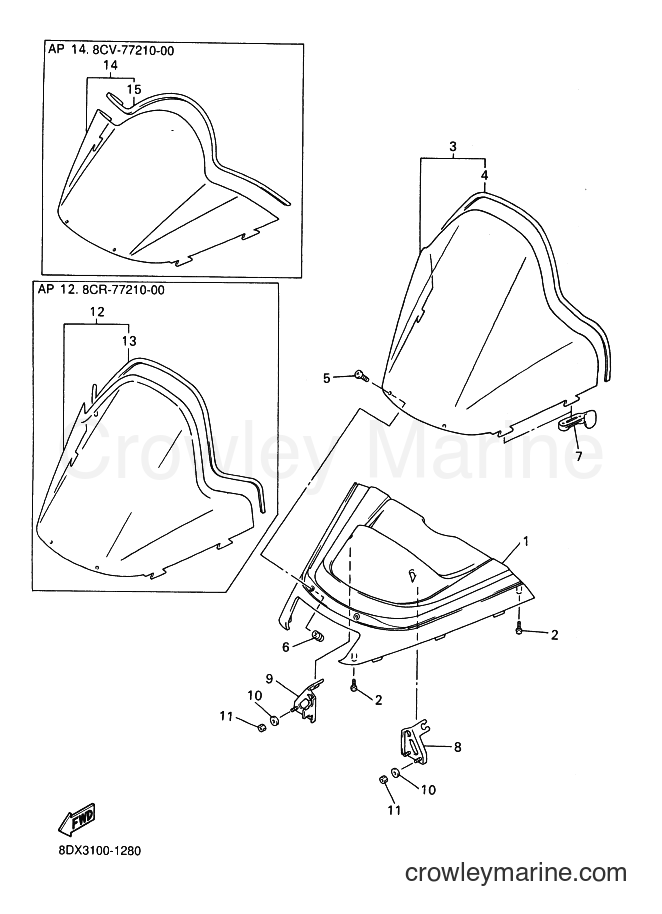 Yamaha Motors VT500XL (8DX3) [020] - WINDSHIELD