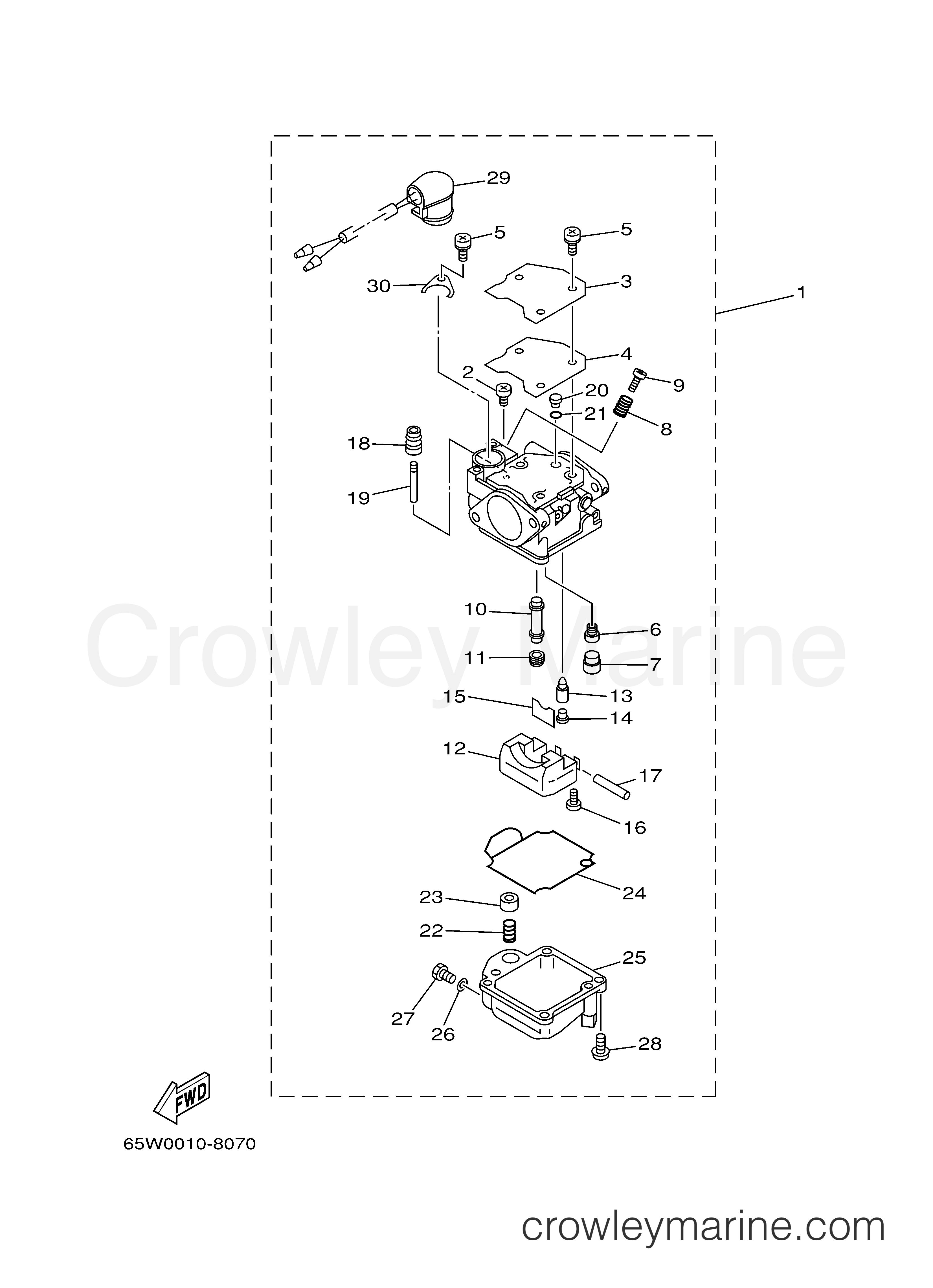 Yamaha Motors F25MSHY - CARBURETOR