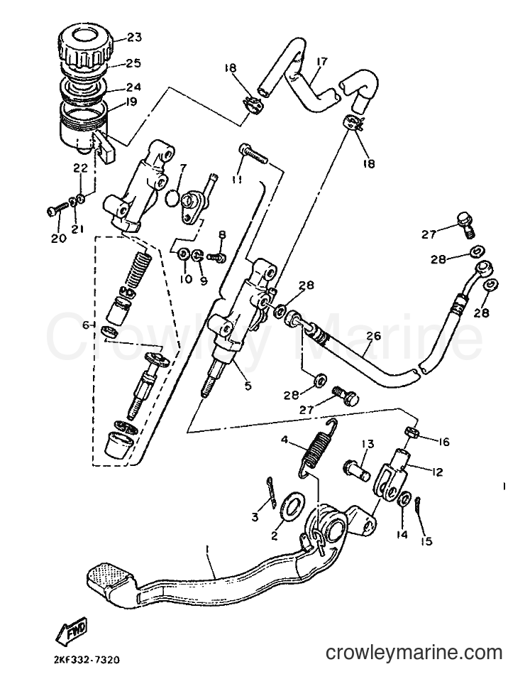 1987 Dirt Bike XT600N - XT600N (2NF) [999] - M. CYLINDER FOR DISK BRAKE